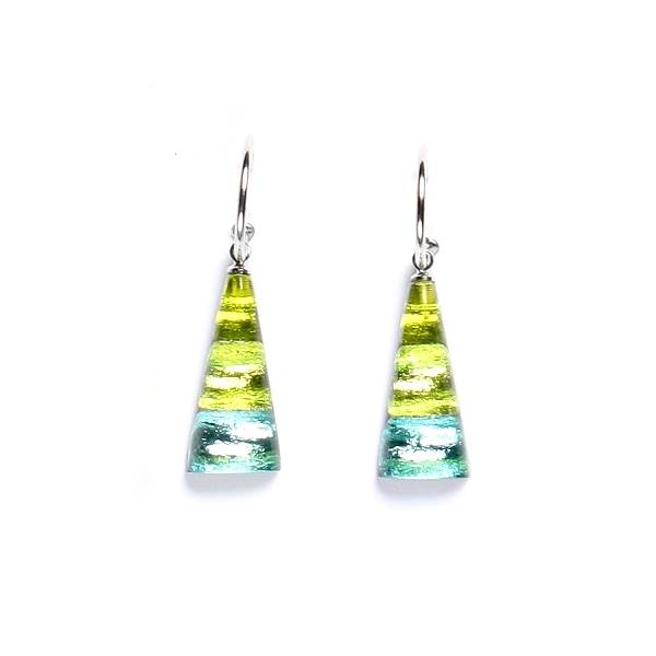 Pineapple Deco Triangle Creole Earrings | The Jewellery Stop