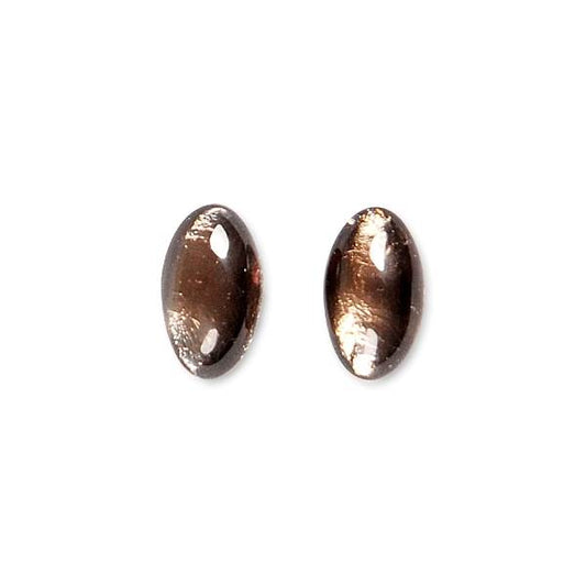 Black Classic Ovals Rounded Stud Earrings | The Jewellery Stop