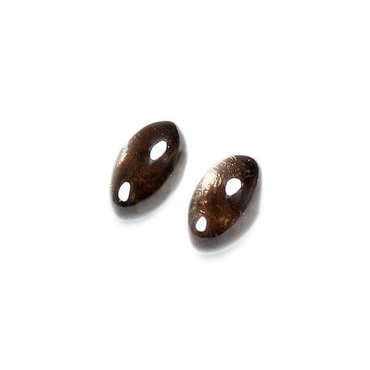 Black Classic Ovals Rounded Stud Earrings | The Jewellery Stop