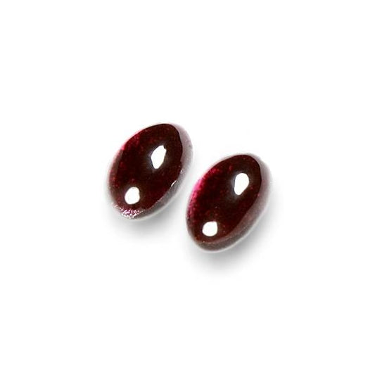 Raspberry Classic Ovals Rounded Stud Earrings | The Jewellery Stop