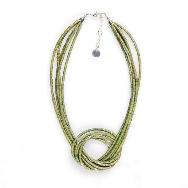 Moss Coco Knot Necklace