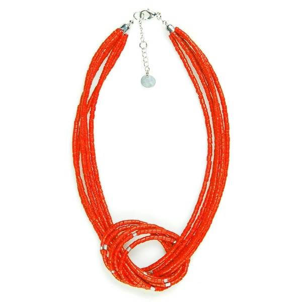 Orange Coco Knot Necklace