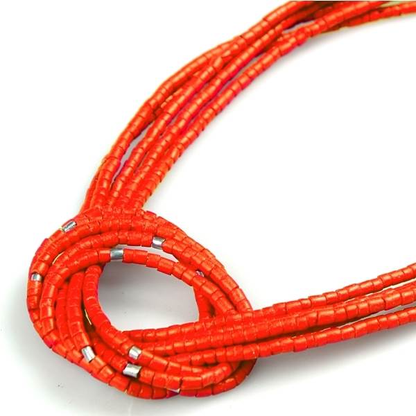 Orange Coco Knot Necklace