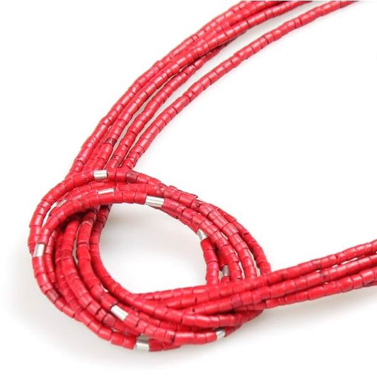 Red Coco Knot Necklace | The Jewellery Stop