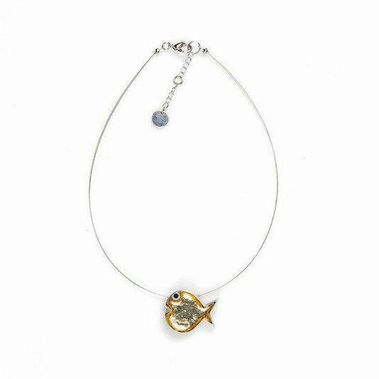 Gold Bubble Fish Large Pendant | The Jewellery Stop