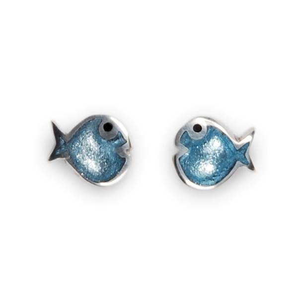Ice Bubble Fish Stud Earrings