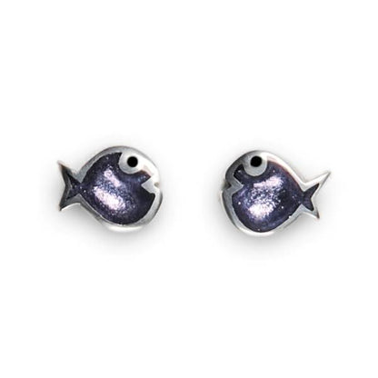 Lilac Bubble Fish Stud Earrings