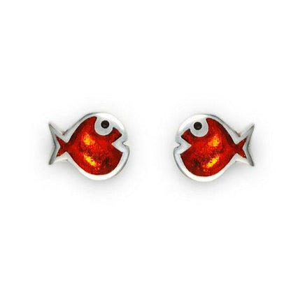 Orange Bubble Fish Stud Earrings | The Jewellery Stop
