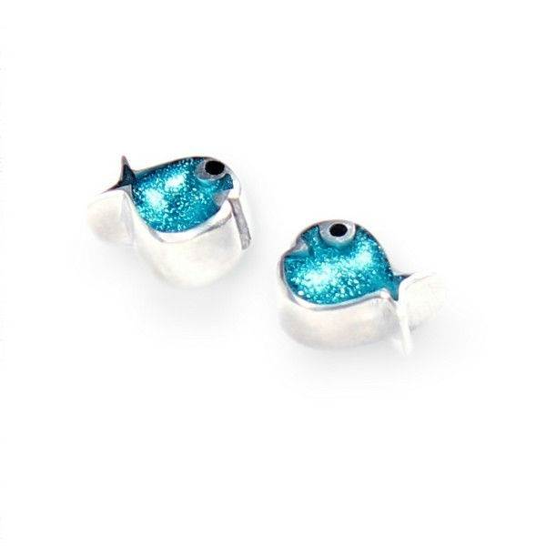 Turquoise Bubble Fish Stud Earrings | The Jewellery Stop