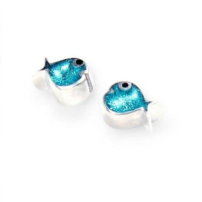 Turquoise Bubble Fish Stud Earrings | The Jewellery Stop