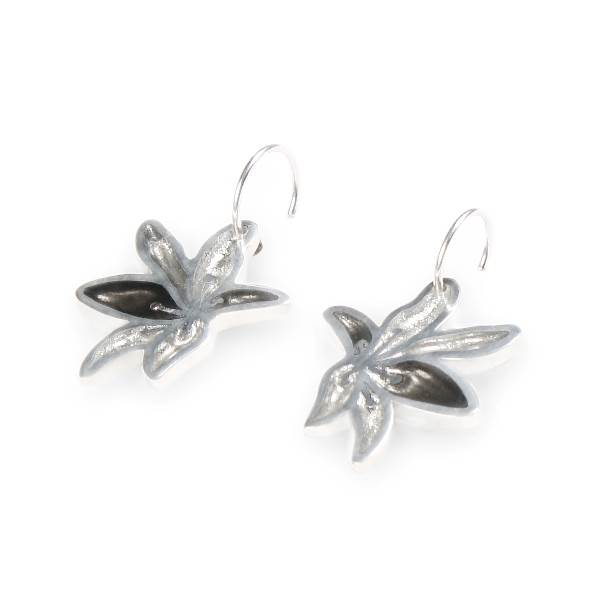 Black Orchid Creole Earrings | The Jewellery Stop