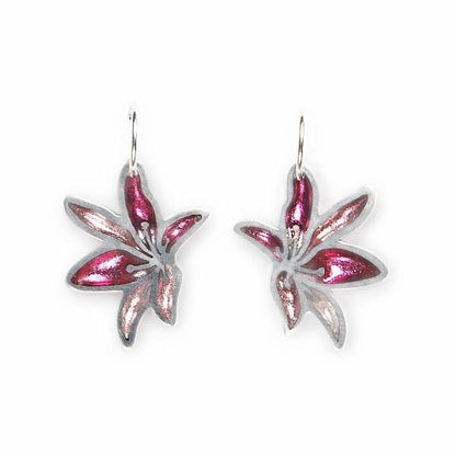 Pink Orchid Creole Earrings | The Jewellery Stop