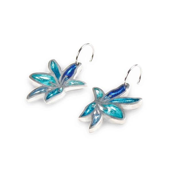 Turquoise Orchid Creole Earrings | The Jewellery Stop