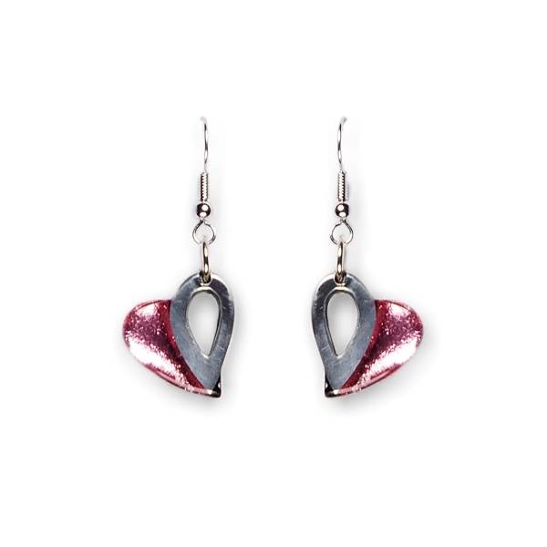 Rose Loop Heart Fish Hook Earrings | The Jewellery Stop