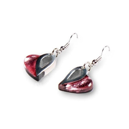 Rose Loop Heart Fish Hook Earrings | The Jewellery Stop