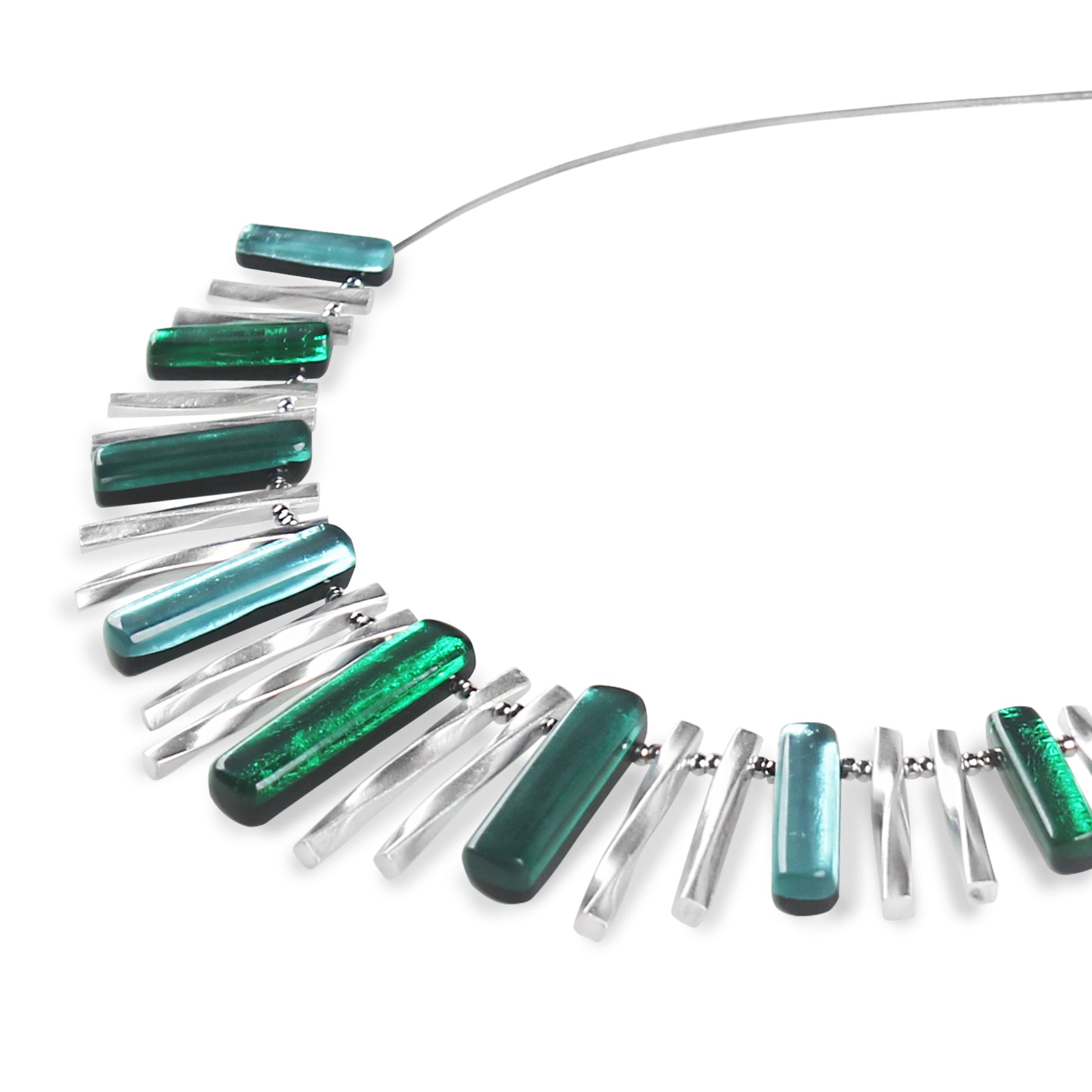 Emerald Matchsticks Necklace