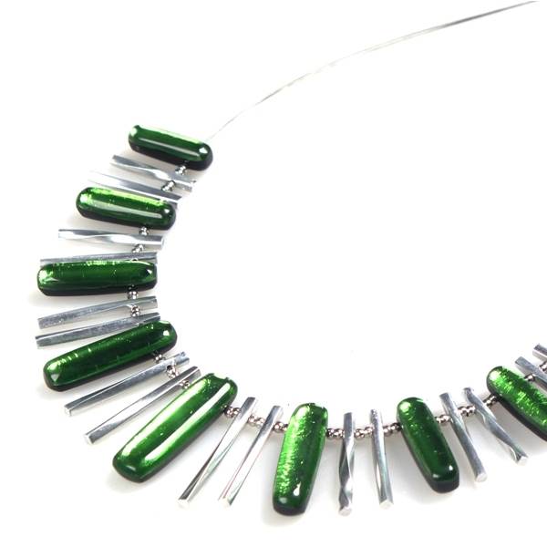 Green Matchsticks Necklace