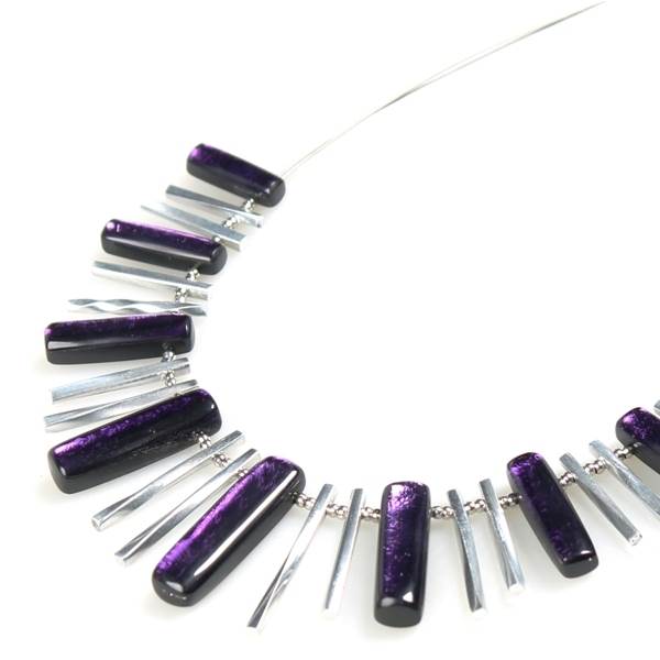 Purple Matchsticks Necklace