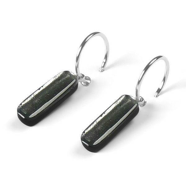 Steel Matchsticks Creole Earrings | The Jewellery Stop