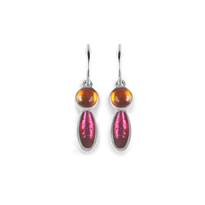 Pink Daisy Creole Earrings | The Jewellery Stop