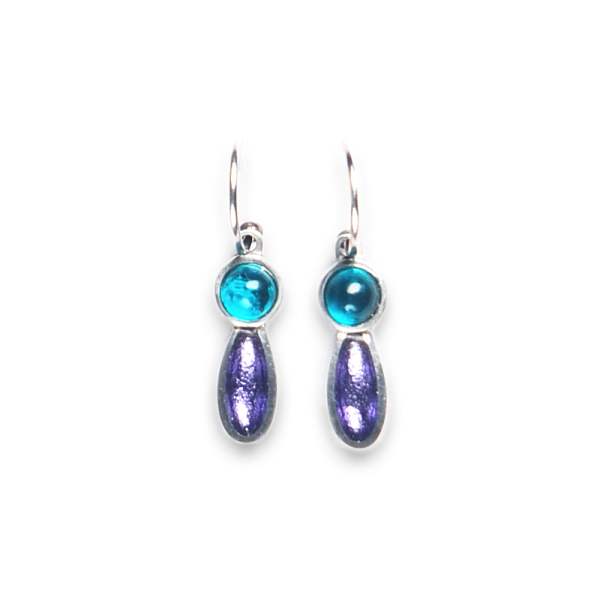 Purple Daisy Creole Earrings | The Jewellery Stop