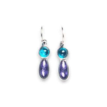 Purple Daisy Creole Earrings | The Jewellery Stop
