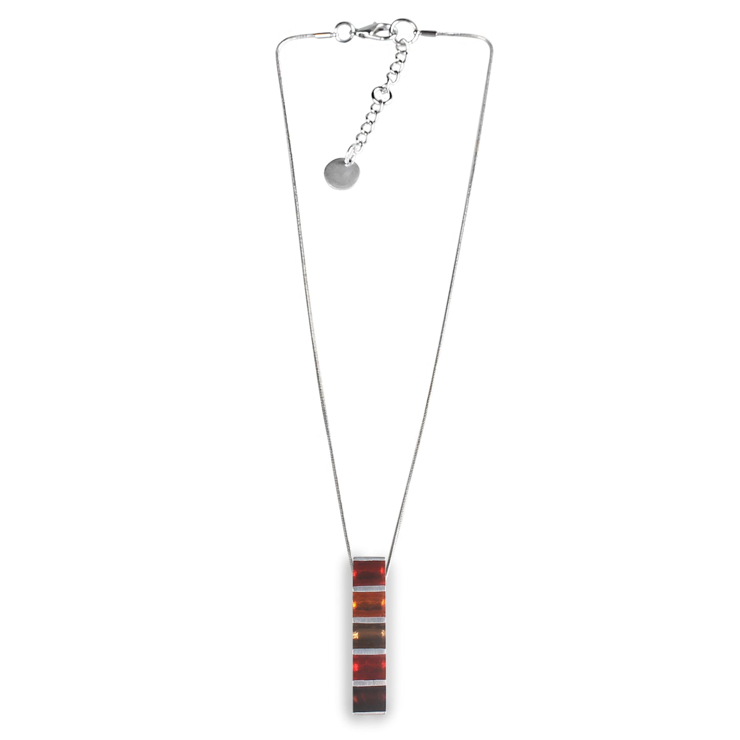 Chilli Pewter Stripes Pendant on Chain