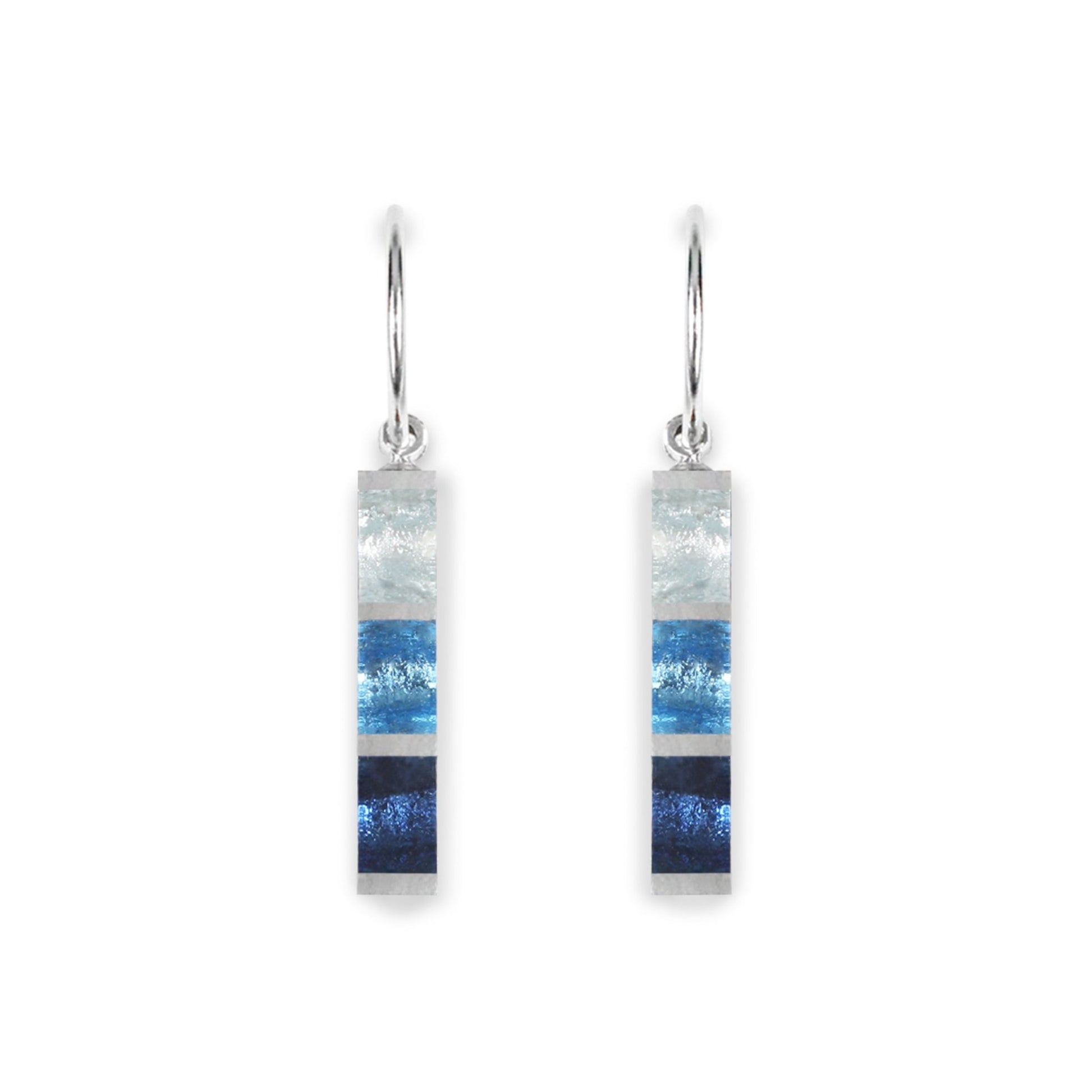 Atlantic Pewter Stripes Creole Earrings | The Jewellery Stop
