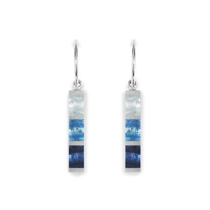 Atlantic Pewter Stripes Creole Earrings | The Jewellery Stop