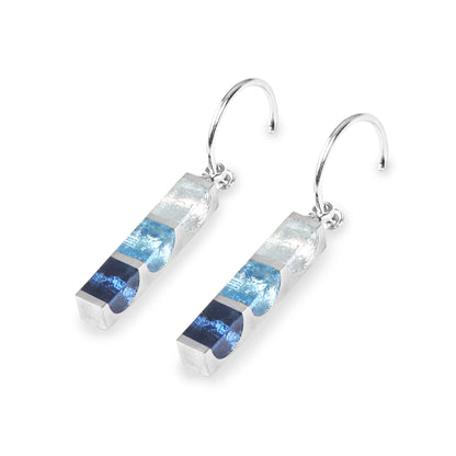 Atlantic Pewter Stripes Creole Earrings | The Jewellery Stop