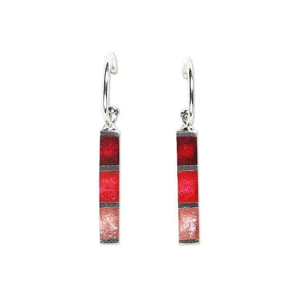 Pink Pewter Stripes Creole Earrings | The Jewellery Stop