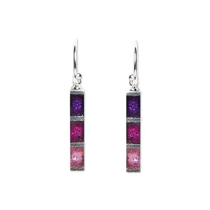 Purple Pewter Stripes Creole Earrings | The Jewellery Stop