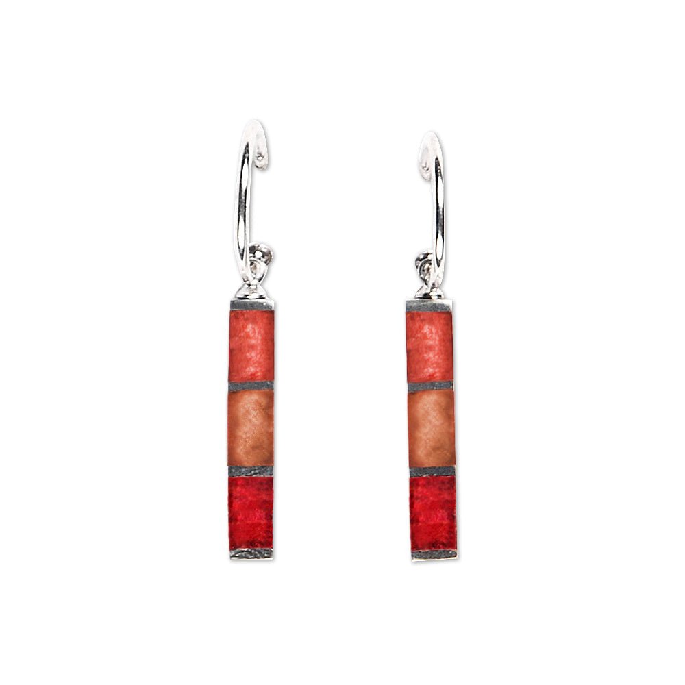Rose Pewter Stripes Creole Earrings | The Jewellery Stop
