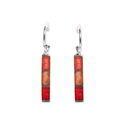 Rose Pewter Stripes Creole Earrings | The Jewellery Stop