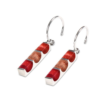 Rose Pewter Stripes Creole Earrings | The Jewellery Stop