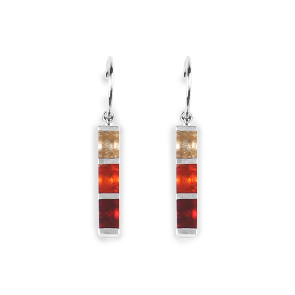 Toffee Pewter Stripes Creole Earrings | The Jewellery Stop