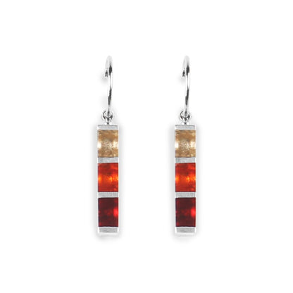 Toffee Pewter Stripes Creole Earrings | The Jewellery Stop