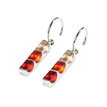Toffee Pewter Stripes Creole Earrings | The Jewellery Stop