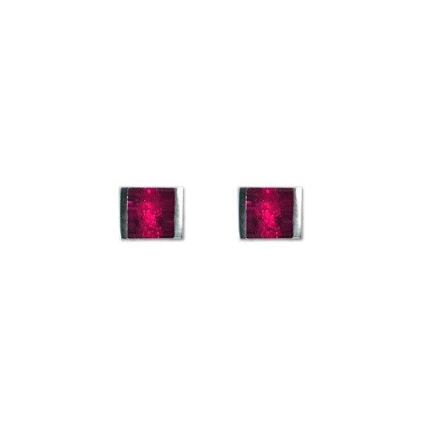 Pink Pewter Stripes Stud Earrings | The Jewellery Stop