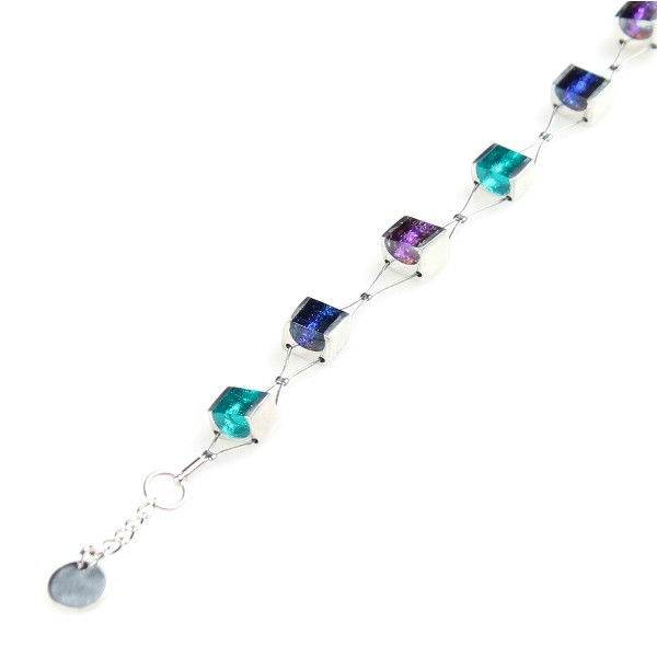 Peacock Pewter Stripes Bracelet | The Jewellery Stop