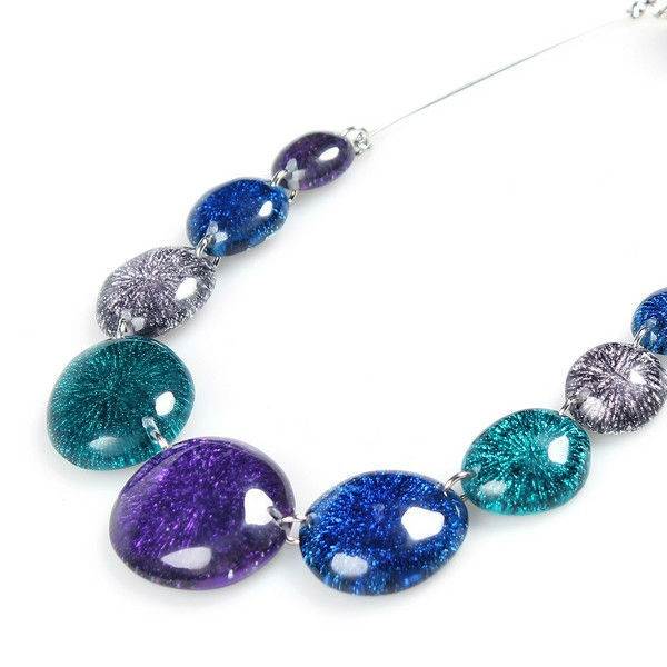 Peacock Fireworks Necklace
