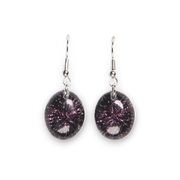 Purple Fireworks Fish Hook Earrings | The Jewellery Stop
