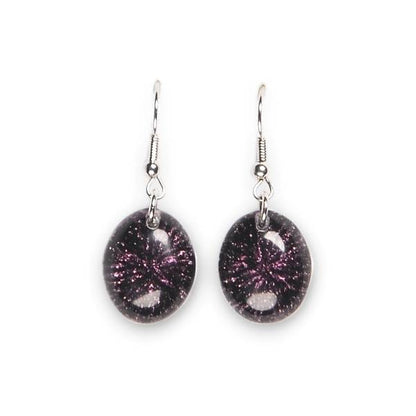 Purple Fireworks Fish Hook Earrings | The Jewellery Stop