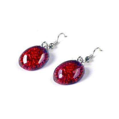 Raspberry Fireworks Fish Hook Earrings | The Jewellery Stop