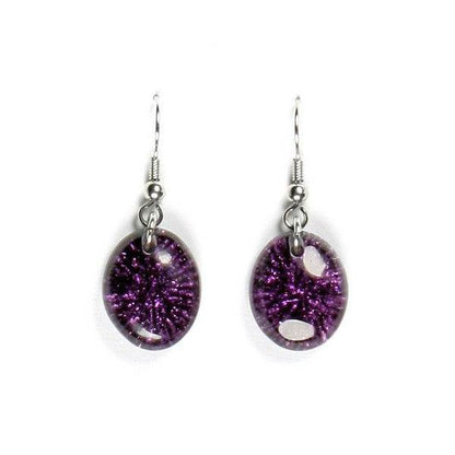 Violet Fireworks Fish Hook Earrings | The Jewellery Stop