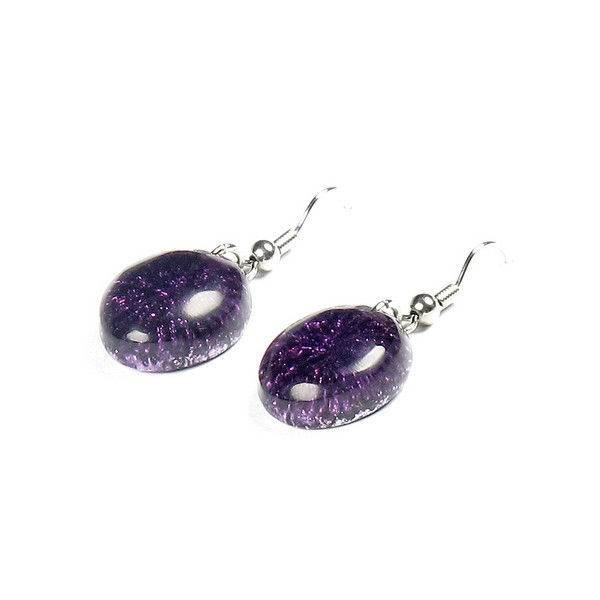Violet Fireworks Fish Hook Earrings | The Jewellery Stop