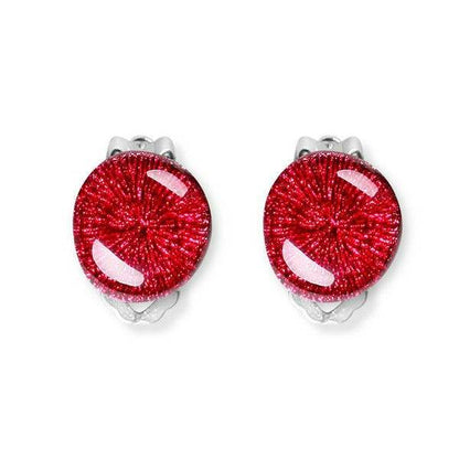 Raspberry Fireworks Clip Earrings | The Jewellery Stop