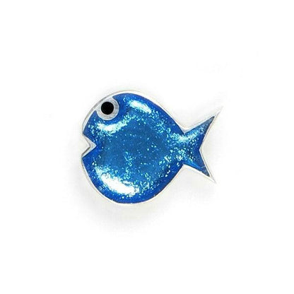 Denim Bubble Fish Brooch | The Jewellery Stop
