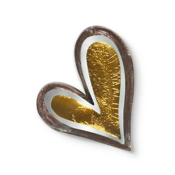 Metallics Linear Heart Brooch | The Jewellery Stop