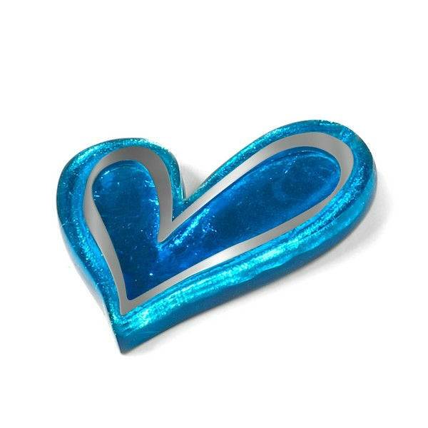 Turquoise Linear Heart Brooch | The Jewellery Stop